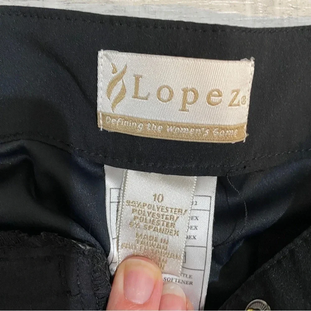Lopez Golf Pants Size 10 Black Hiking Active Jogger Track Pant windbreaker